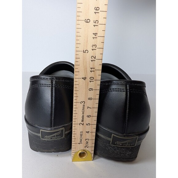 Dansko Volley Black Leather Rubber Bumper Toe 8.5 US 39 EU Comfort Professional - Picture 10 of 14